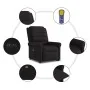 Sillón de masaje eléctrico reclinable elevable tela negro de , Sillones - Ref: Foro24-3303346, Precio: 350,57 €, Descuento: %
