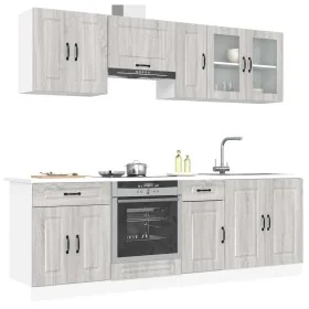 Mueble cocina Kalmar sonoma gris 8 pzas madera contrachapada de , Armarios de cocina - Ref: Foro24-3314827, Precio: 563,75 €,...