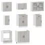 Mueble cocina Kalmar sonoma gris 8 pzas madera contrachapada de , Armarios de cocina - Ref: Foro24-3314827, Precio: 563,75 €,...
