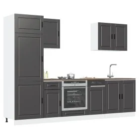 Mueble de cocina Kalmar negra 7 piezas madera contrachapada de , Armarios de cocina - Ref: Foro24-3314782, Precio: 622,34 €, ...