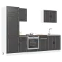 Mueble de cocina Kalmar negra 7 piezas madera contrachapada de , Armarios de cocina - Ref: Foro24-3314782, Precio: 622,34 €, ...