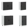 Mueble de cocina Kalmar negra 7 piezas madera contrachapada de , Armarios de cocina - Ref: Foro24-3314782, Precio: 622,34 €, ...