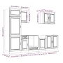 Mueble de cocina Kalmar negra 7 piezas madera contrachapada de , Armarios de cocina - Ref: Foro24-3314782, Precio: 622,34 €, ...