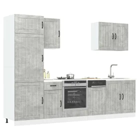 Mueble cocina Kalmar gris hormigón 7 pzas madera contrachapada de , Armarios de cocina - Ref: Foro24-3314775, Precio: 563,73 ...
