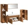 Juego de muebles de baño 5 piezas madera ingeniería envejecida de , Muebles de baño - Ref: Foro24-3328597, Precio: 352,06 €, ...