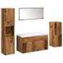 Juego de muebles de baño 5 piezas madera ingeniería envejecida de , Muebles de baño - Ref: Foro24-3328597, Precio: 352,06 €, ...