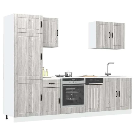 Mueble cocina Kalmar sonoma gris 7 pzas madera contrachapada de , Armarios de cocina - Ref: Foro24-3314777, Precio: 574,82 €,...