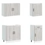 Mueble cocina Kalmar sonoma gris 7 pzas madera contrachapada de , Armarios de cocina - Ref: Foro24-3314777, Precio: 574,82 €,...