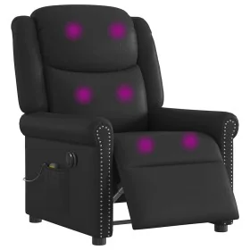 Sillón reclinable de masaje eléctrico negro brillante de , Sillones - Ref: Foro24-3303416, Precio: 242,92 €, Descuento: %