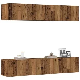 Muebles de TV de pared 4 uds madera vieja madera de ingeniería de , Muebles TV - Ref: Foro24-3328943, Precio: 167,85 €, Descu...