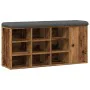 Banco zapatero madera de ingeniería madera vieja 102x32x50 cm de , Bancos para recibidores y almacenamiento - Ref: Foro24-857...