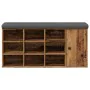 Banco zapatero madera de ingeniería madera vieja 102x32x50 cm de , Bancos para recibidores y almacenamiento - Ref: Foro24-857...