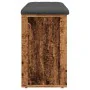 Banco zapatero madera de ingeniería madera vieja 102x32x50 cm de , Bancos para recibidores y almacenamiento - Ref: Foro24-857...