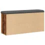 Banco zapatero madera de ingeniería madera vieja 102x32x50 cm de , Bancos para recibidores y almacenamiento - Ref: Foro24-857...