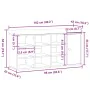 Banco zapatero madera de ingeniería madera vieja 102x32x50 cm de , Bancos para recibidores y almacenamiento - Ref: Foro24-857...