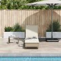 Tumbona con ruedas y cojín ratán sintético beige von , Liegen - Ref: Foro24-4104037, Preis: 166,51 €, Rabatt: %