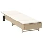 Tumbona con ruedas y cojín ratán sintético beige von , Liegen - Ref: Foro24-4104037, Preis: 166,51 €, Rabatt: %