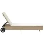 Tumbona con ruedas y cojín ratán sintético beige von , Liegen - Ref: Foro24-4104037, Preis: 166,51 €, Rabatt: %