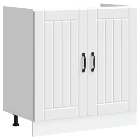 Mueble bajo fregadero Lucca madera contrachapada blanca de , Armarios de cocina - Ref: Foro24-853687, Precio: 77,75 €, Descue...