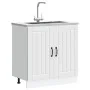 Mueble bajo fregadero Lucca madera contrachapada blanca de , Armarios de cocina - Ref: Foro24-853687, Precio: 77,75 €, Descue...