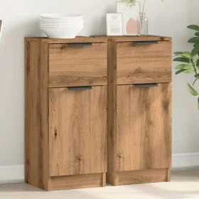 Aparadores 2 uds madera ingeniería roble artisian 30x30x70 cm de , Aparadores - Ref: Foro24-856954, Precio: 94,69 €, Descuent...
