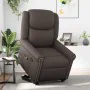 Sillón reclinable masaje pie cuero sintético marrón brillante de , Sillones - Ref: Foro24-3303421, Precio: 310,41 €, Descuent...