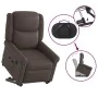 Sillón reclinable masaje pie cuero sintético marrón brillante de , Sillones - Ref: Foro24-3303421, Precio: 310,41 €, Descuent...