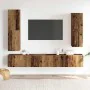 Conjunto de mueble de TV 4 piezas montado la pared madera vieja de , Muebles TV - Ref: Foro24-3329153, Precio: 209,49 €, Desc...