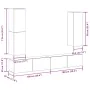 Conjunto de mueble de TV 4 piezas montado la pared madera vieja de , Muebles TV - Ref: Foro24-3329153, Precio: 209,49 €, Desc...