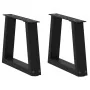 Patas para mesa de comedor forma V 2 uds negro 30x(30-31,3) cm de , Patas para mesas - Ref: Foro24-4012520, Precio: 53,54 €, ...