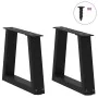 Patas para mesa de comedor forma V 2 uds negro 30x(30-31,3) cm de , Patas para mesas - Ref: Foro24-4012520, Precio: 53,54 €, ...
