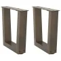 Patas para mesa de comedor en forma de V 2 uds acero natural de , Patas para mesas - Ref: Foro24-4012607, Precio: 48,91 €, De...