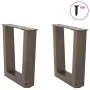 Patas para mesa de comedor en forma de V 2 uds acero natural de , Patas para mesas - Ref: Foro24-4012607, Precio: 48,91 €, De...