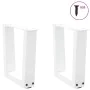Patas para mesa de comedor forma V 2 uds blanco 40x(30-31,3) cm de , Patas para mesas - Ref: Foro24-4012605, Precio: 48,92 €,...