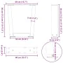 Patas para mesa de comedor forma V 2 uds blanco 40x(30-31,3) cm de , Patas para mesas - Ref: Foro24-4012605, Precio: 48,92 €,...