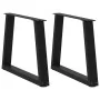 Patas para mesa de comedor forma V 2 uds negro 50x(42-43,3) cm de , Patas para mesas - Ref: Foro24-4012548, Precio: 65,67 €, ...