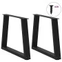 Patas para mesa de comedor forma V 2 uds negro 50x(42-43,3) cm de , Patas para mesas - Ref: Foro24-4012548, Precio: 65,67 €, ...