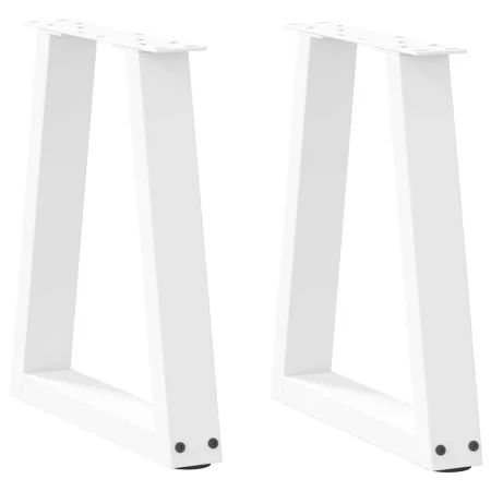 Patas para mesa de comedor en forma de V 2 uds blanco acero de , Patas para mesas - Ref: Foro24-4012541, Precio: 51,40 €, Des...