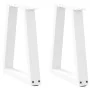 Patas para mesa de comedor en forma de V 2 uds blanco acero de , Patas para mesas - Ref: Foro24-4012541, Precio: 51,40 €, Des...
