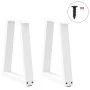 Patas para mesa de comedor en forma de V 2 uds blanco acero de , Patas para mesas - Ref: Foro24-4012541, Precio: 51,40 €, Des...