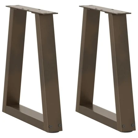 Patas mesa de comedor en forma de V 2 uds acero natural Acero de , Patas para mesas - Ref: Foro24-4012543, Precio: 51,36 €, D...