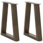 Patas mesa de comedor en forma de V 2 uds acero natural Acero de , Patas para mesas - Ref: Foro24-4012543, Precio: 51,36 €, D...