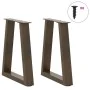 Patas mesa de comedor en forma de V 2 uds acero natural Acero de , Patas para mesas - Ref: Foro24-4012543, Precio: 51,36 €, D...