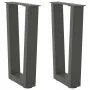 Patas para mesa de comedor en forma de V 2 uds antracita acero de , Patas para mesas - Ref: Foro24-4012626, Precio: 59,60 €, ...