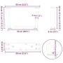 Patas para mesa de comedor forma V 2 uds blanco 60x(30-31,3) cm de , Patas para mesas - Ref: Foro24-4012613, Precio: 64,32 €,...