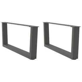 Patas para mesa comedor forma V 2 uds antracita 70x(30-31,3) cm de , Patas para mesas - Ref: Foro24-4012618, Precio: 70,35 €,...