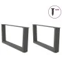 Patas para mesa comedor forma V 2 uds antracita 70x(30-31,3) cm de , Patas para mesas - Ref: Foro24-4012618, Precio: 70,35 €,...