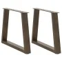 Patas para mesa de comedor forma de V 2 uds acero natural acero de , Patas para mesas - Ref: Foro24-4012555, Precio: 70,40 €,...