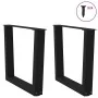 Patas para mesa de comedor forma V 2 uds negro 60x(42-43,3) cm de , Patas para mesas - Ref: Foro24-4012632, Precio: 70,37 €, ...