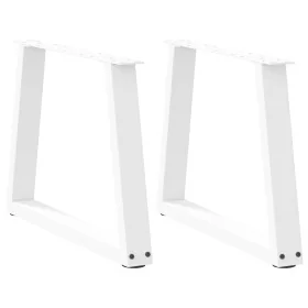Patas para mesa de comedor forma V 2 uds blanco 70x(42-43,3) cm de , Patas para mesas - Ref: Foro24-4012557, Precio: 74,43 €,...
